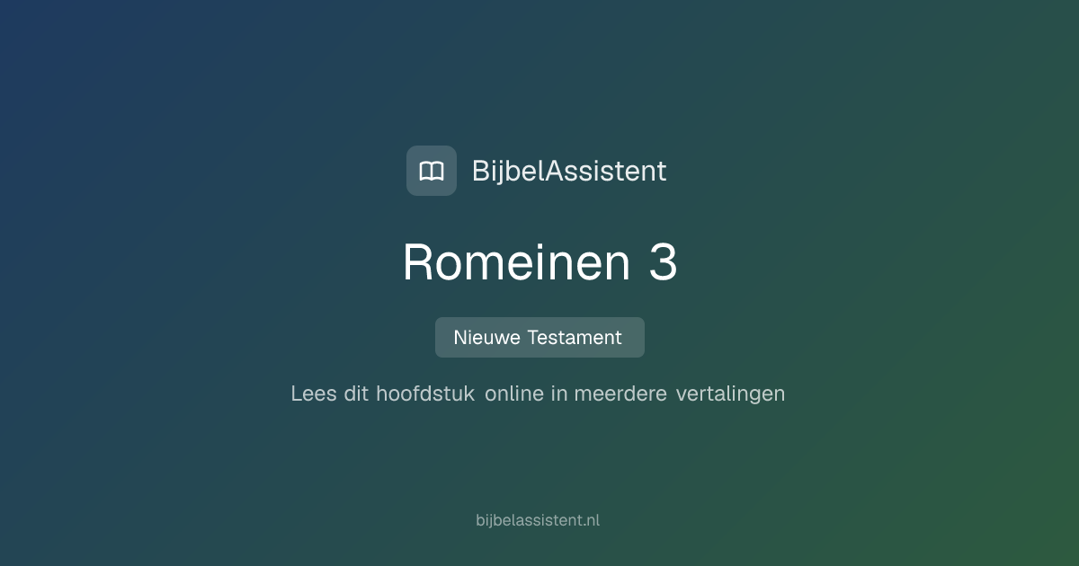 Romeinen 3 — Online Lezen in Meerdere Vertalingen